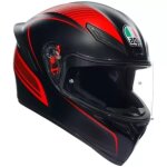 Casque agv k1 s warmup noir mat rouge Casque agv k1 s warmup noir mat rouge