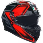 Casque agv k3 compound noir rouge Casque agv k3 compound noir rouge