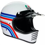 Casque agv x101 dakar 87 rouge bleu