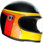 Casque agv x3000 gasoline noir mat jaune orange rouge Casque agv x3000 gasoline noir mat jaune orange rouge