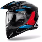 Casque airoh bandit tune bleu rouge brillant Casque airoh bandit tune bleu rouge brillant