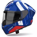 Casque airoh matryx scope bleu / rouge gloss