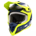 Casque cross acerbis linear jaune bleu Casque cross acerbis linear jaune bleu