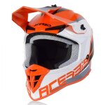 Casque cross acerbis linear orange blanc Casque cross acerbis linear orange blanc