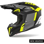 Casque cross airoh aviator 3 glory jaune mat