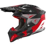 Casque cross airoh aviator 3 spin rouge mat