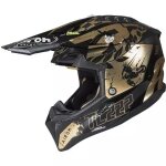 Casque cross airoh aviator 3 the legend noir or