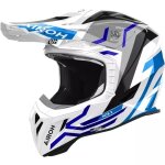 Casque cross airoh aviator ace 2 ground bleu