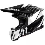 Casque cross airoh twist 3 thunder noir blanc