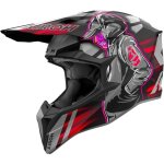 Casque cross airoh wraaap cyber rouge mat