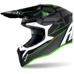 Casque cross airoh wraap mood gris vert mat