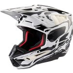 Casque cross alpinestars s - m5 mineral gris clair gris fonc brillant