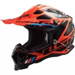 Casque cross ls2 mx700 subverter stomp orange fluo noir