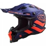 Casque cross ls2 mx700 subverter evo cargo bleu orange