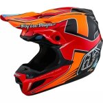 Casque cross troy lee designs se5 composite efix rouge orange