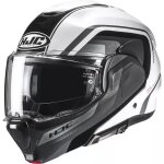 Casque hjc f100 reff mc1 noir gris blanc