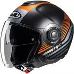 Casque hjc i40n dova mc7sf noir orange