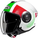 Casque hjc i40n pyle mc41 blanc rouge vert