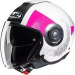 Casque hjc i40n pyle mc8 blanc rose