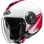 Casque hjc i40n vision mc1 blanc rouge