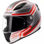 Casque ls2 ff353 rapid ii circuit blanc rouge Casque ls2 ff353 rapid ii circuit blanc rouge