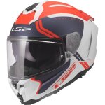 Casque ls2 ff817 challenger ii titan blanc bleu rouge