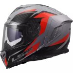Casque ls2 ff818 storm iii dynamo gris rouge
