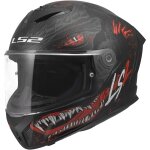 Casque ls2 ff820 rapid iii kaiju ii noir rouge blanc