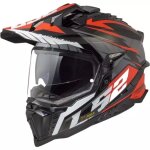 Casque ls2 mx701 explorer spire noir titanium rouge Casque ls2 mx701 explorer spire noir titanium rouge
