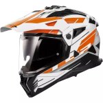 Casque ls2 mx702 pioneer ii namib blanc orange