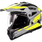 Casque ls2 mx702 pioneer ii namib gris jaune fluo mat