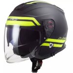 Casque ls2 of521 infinity hyper noir mat jaune
