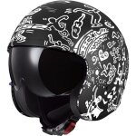 Casque ls2 of599 spitfire ii tribal mat noir blanc Casque ls2 of599 spitfire ii tribal mat noir blanc
