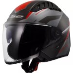 Casque ls2 of600 copter ii diston gris rouge Casque ls2 of600 copter ii diston gris rouge