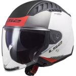 Casque ls2 of600 copter ii urbane mat blanc rouge