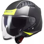 Casque ls2 of600 copter ii urbane mat noir jaune fluo Casque ls2 of600 copter ii urbane mat noir jaune fluo