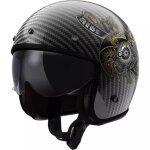 Casque ls2 of601 bob ii carbon custom noir Casque ls2 of601 bob ii carbon custom noir