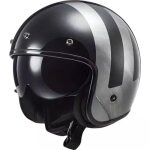 Casque ls2 of601 bob ii lines jeans noir argent