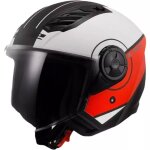 Casque ls2 of616 airflow ii cover mat blanc rouge Casque ls2 of616 airflow ii cover mat blanc rouge