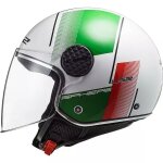 Casque ls2 of558 sphere lux firm blanc vert rouge