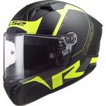 Casque ls2 ff805 thunder carbon racing1 noir mat jaune