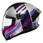 Casque mt helmets stinger 2 tron c8 noir gris violet brillant Casque mt helmets stinger 2 tron c8 noir gris violet brillant