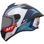 Casque mt helmets targo s ivan ortola 2024 a7 bleu blanc rouge brillant Casque mt helmets targo s ivan ortola 2024 a7 bleu blanc rouge brillant