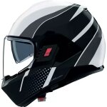 Casque nolan n120 - 1 fluente blanc noir gris
