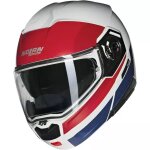 Casque nolan n90 - 3 06 roboto 345 blanc rouge bleu Casque nolan n90 - 3 06 roboto 345 blanc rouge bleu
