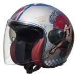 Casque premier vangarde pin up old style argent Casque premier vangarde pin up old style argent