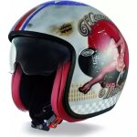 Casque premier vintage pin up old style argent Casque premier vintage pin up old style argent