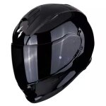 Casque scorpion exo - 491 solid noir brillant