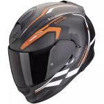 Casque scorpion exo - 491 kripta noir mat orange blanc Casque scorpion exo - 491 kripta noir mat orange blanc