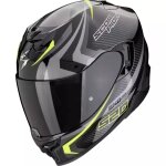 Casque scorpion exo - 520 evo air terra noir argent jaune fluo